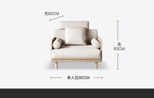 Avery Solid Wood Sofa Japanese Style Fabric Removable Cushion