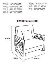 ARIA Luxury Scandinavian Sofa Solid Wood Nordic Style ( Walnut / Natural Color , 10 Combination Set )