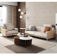 Avery Solid Wood Sofa Japanese Style Fabric Removable Cushion