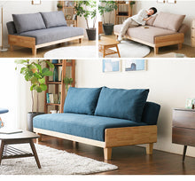 BROOKLYNN RITZ Sofa Bed Japanese Scandinavian Solid Wood ( 6 Colour )