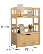 DAVIDE Modern Solid Wood Bookshelf Storage