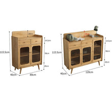 EASTON Glass Display Cabinet USA Pine Wood