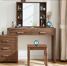 Carlie EMBASSY Solid Wood Dressing Table Storage Cabinet Vanity Mirror