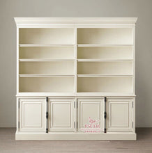 ASHLEY HYATT American Rustic Solid Wood Sideboard Bookshelf Cabinet French Retro Style