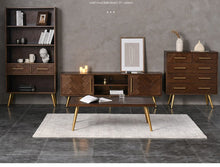 LILAH Herringbone TV Console Solid Wood American Ash Cabinet