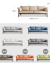 GRACE Nordic Japanese Design Sofa Solid Wood ( Choice of 6 Size, 8 Fabric Color )