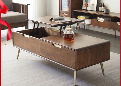 Liam Solid Wood lifting coffee table modern minimalist