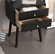 Sawyer MARRIOTT Bedside Table Scandinavian Nordic Solid Wood ( 5 Colour: Walnut, Gray, Ivory, Black, White