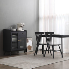 Catalina MARRIOTT Buffet Sideboard Cabinet Scandinavian Hardwood ( 4 Color, Walnut, Grey, Black, White )