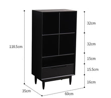 KAILANI TOKYO HILTON Japanese Scandinavian Bookcase Display Cabinet Solid Wood ( 4 Colour 3 Size )