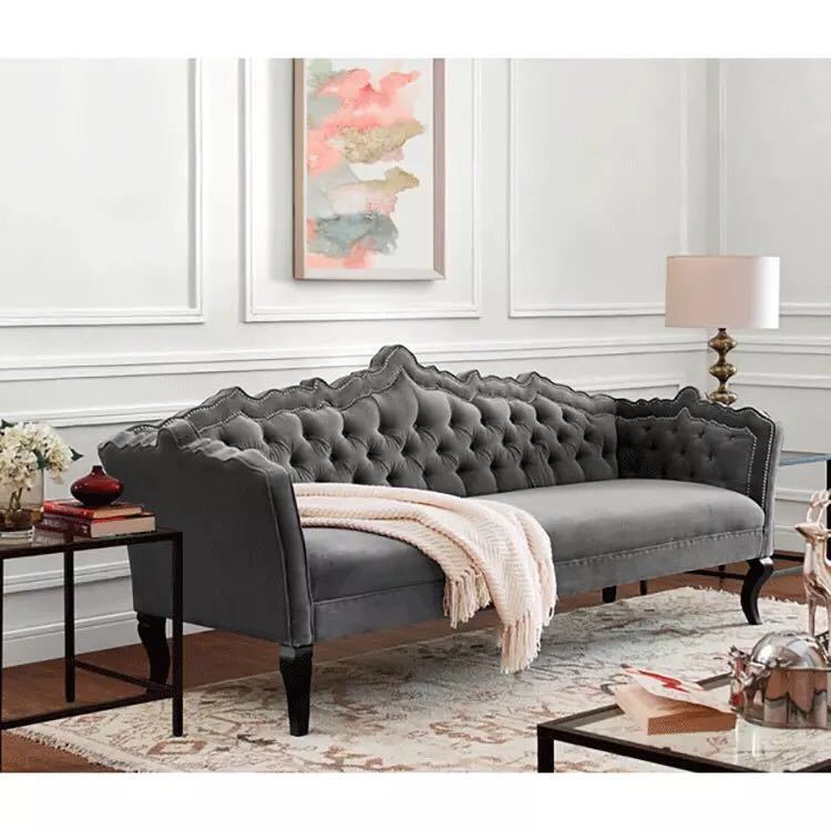 SAVANNAH American French Style Simple Flannel Sofa Neo Classical
